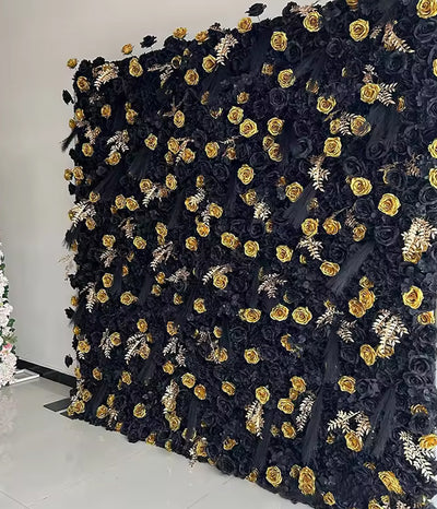 Black & orange wall  Flowerwall  image 1